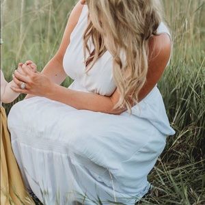 White maternity dress